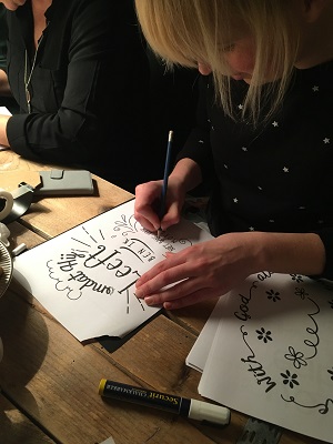 Workshop gezellig handletteren