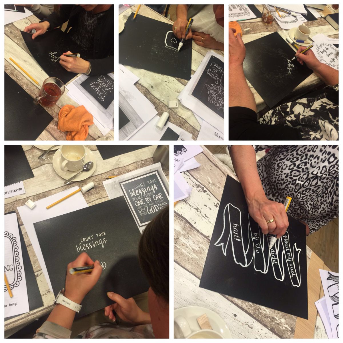 Handletteren met krijtstift workshop