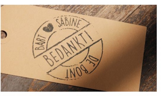 stempel bedankje