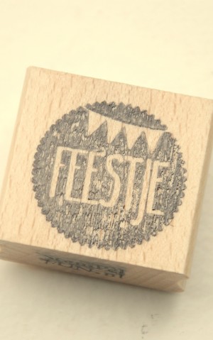 Kleine stempel vierkant met logo