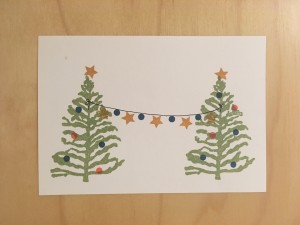 kerstboom stempel