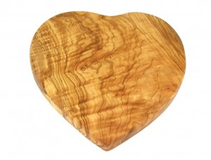 Snijplank hartvorm Olijfhout