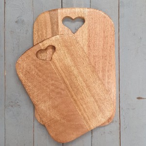 Mango houten plank met hart