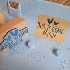 Doosje graag retour stempel