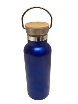 thermosfles donkerblauw graveren