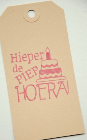 Hiep Hiep hoera stempel